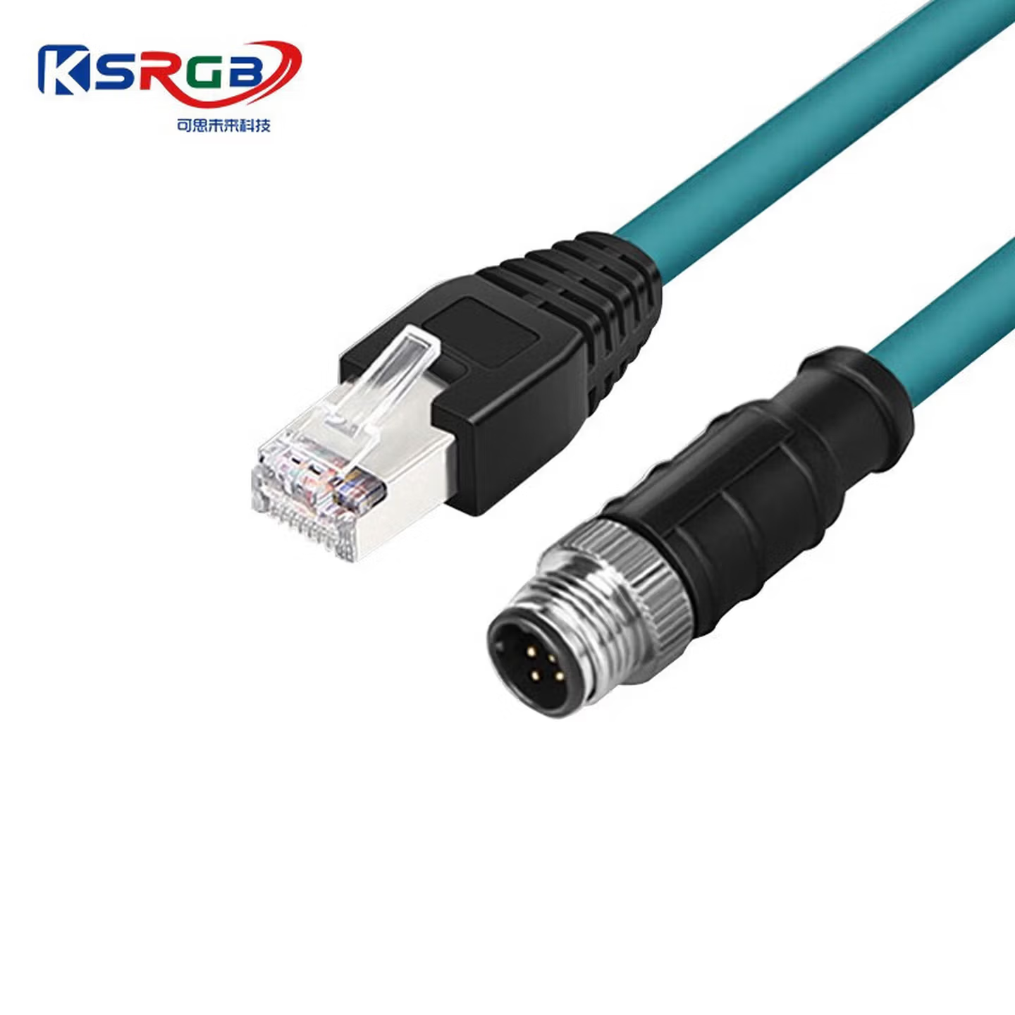 可思未来 M12转RJ45网线高柔 KS-D-TM12D2 4芯/D型4针/2米 (单位:根)高清大图