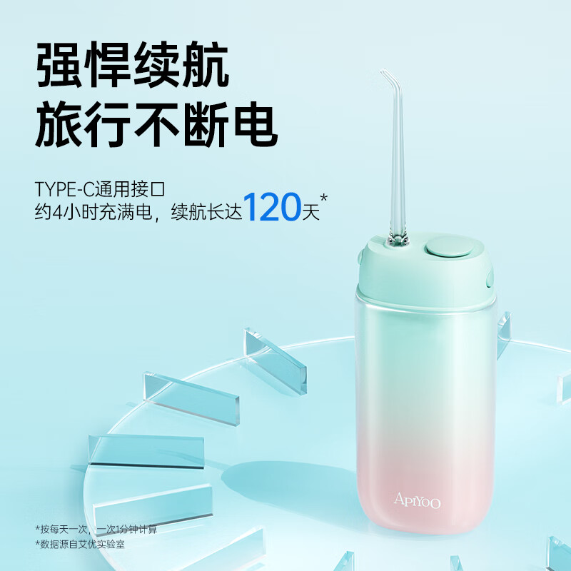 艾优 X11 复古智能冲牙器白色高清大图