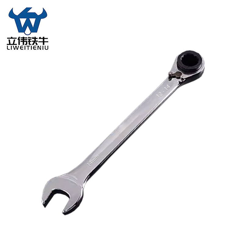 立伟铁牛三用双向棘轮开口扳手12-14-14mm/把高清大图