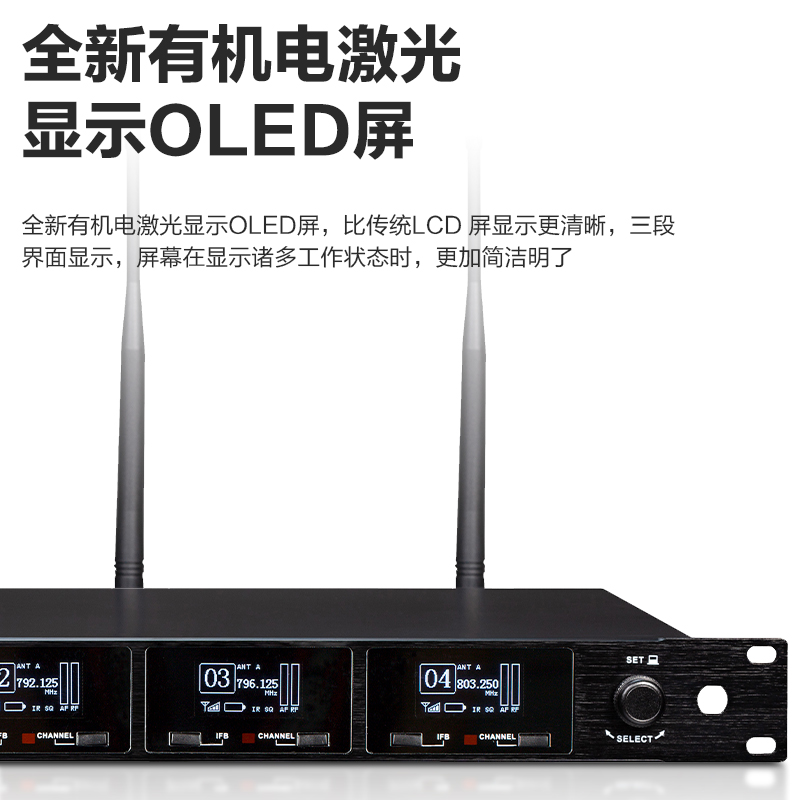 惠度(HuiDu)GLE-202专业无线一拖二超指向性话筒数字编码ID编码会议话筒无线充电真分集麦克风鹅颈款高清大图