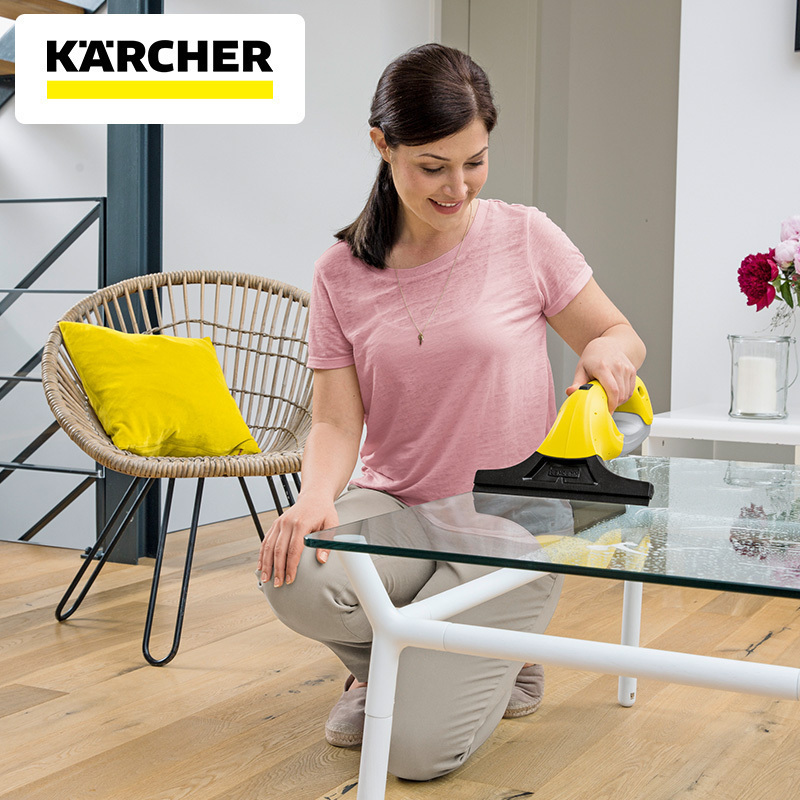卡赫(KARCHER)擦窗去污机WV1 德国凯驰集团原装进口手持式无线镜面玻璃清洁机 电动刮吸一体机10W