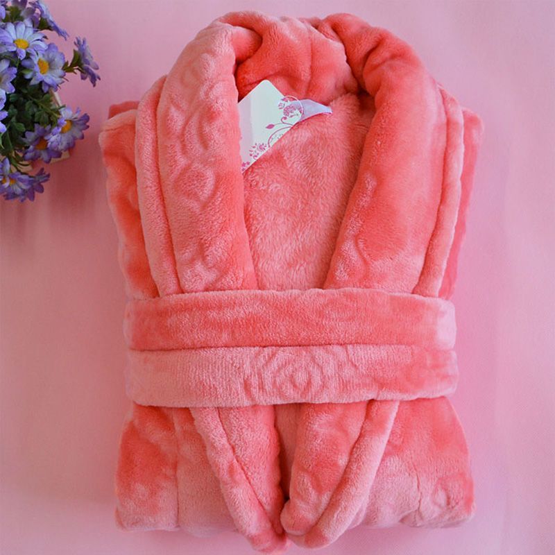 加厚加长款法兰绒情侣秋冬大码睡袍睡衣浴衣男女珊瑚绒家居服睡衣浴袍高清大图