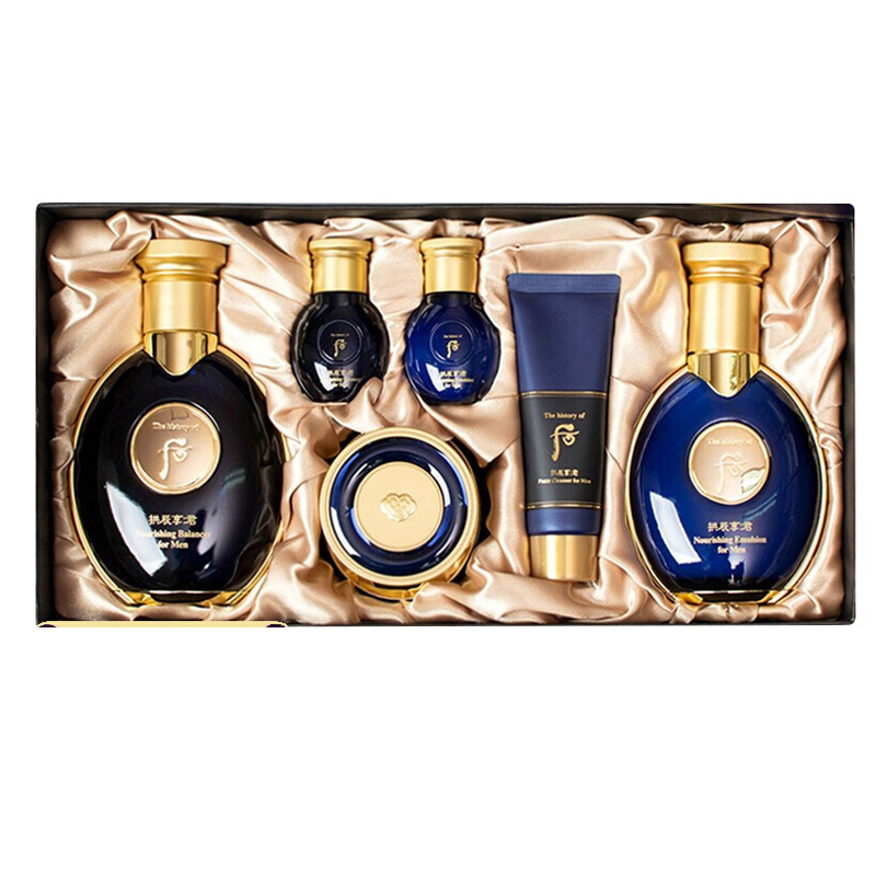 whoo后套装套盒拱辰享君男士滋养水乳面霜六件套