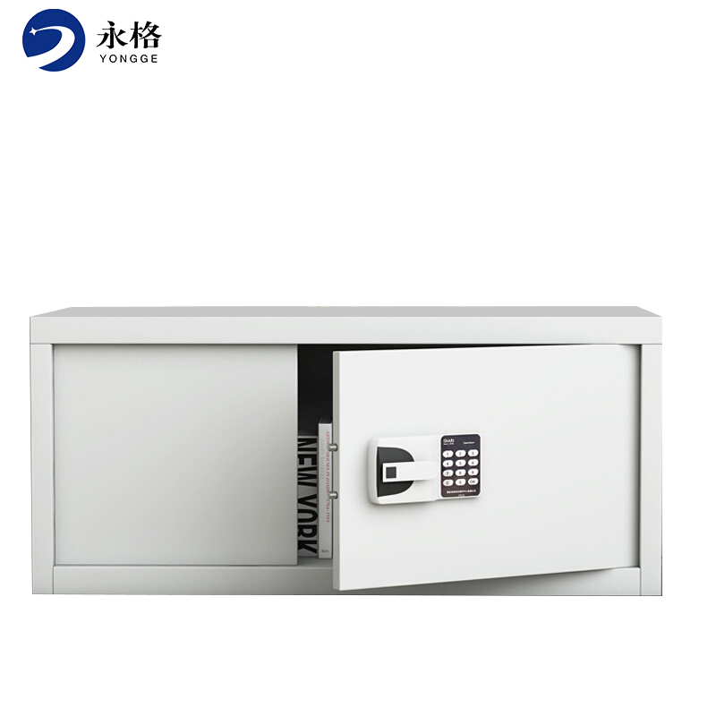 永格保密柜国宝锁文件柜档案柜保险柜双保险密码柜智能密码锁灰白单节加厚款