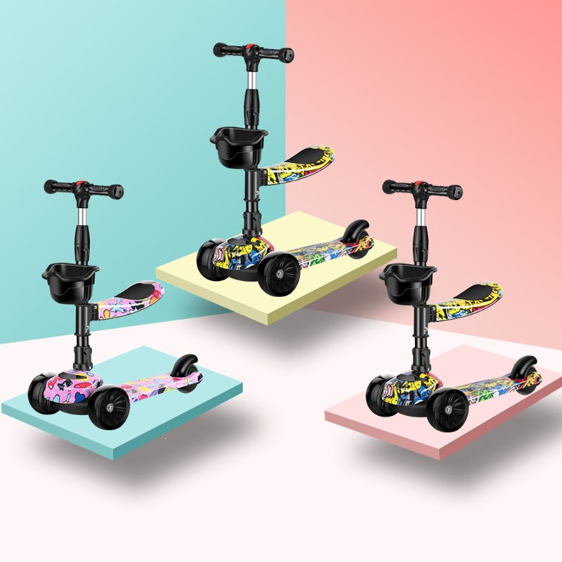 妖怪滑板车儿童1一3一6一12岁宝宝滑滑车小孩溜溜车男女童踏板车可坐