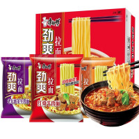 康师傅方便面劲爽拉面24袋整箱装泡面红烧香辣老坛酸菜方便面批发