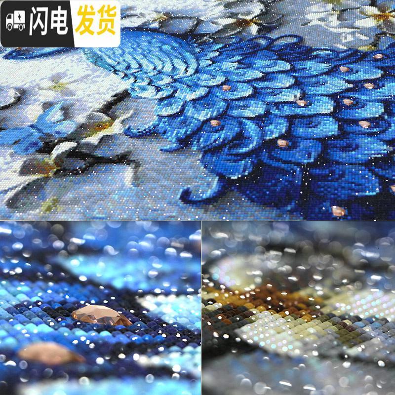 三维工匠5D钻石画新款2020年孔雀满钻客厅水晶点贴砖秀di 满钻异形钻[80*140厘米]多加30钻量、送工具十字绣高清大图