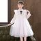 ST-6005白色长袖 110 儿童晚礼服高端公主裙洋气女童蓬蓬纱花童钢琴六一主持婚礼演出服