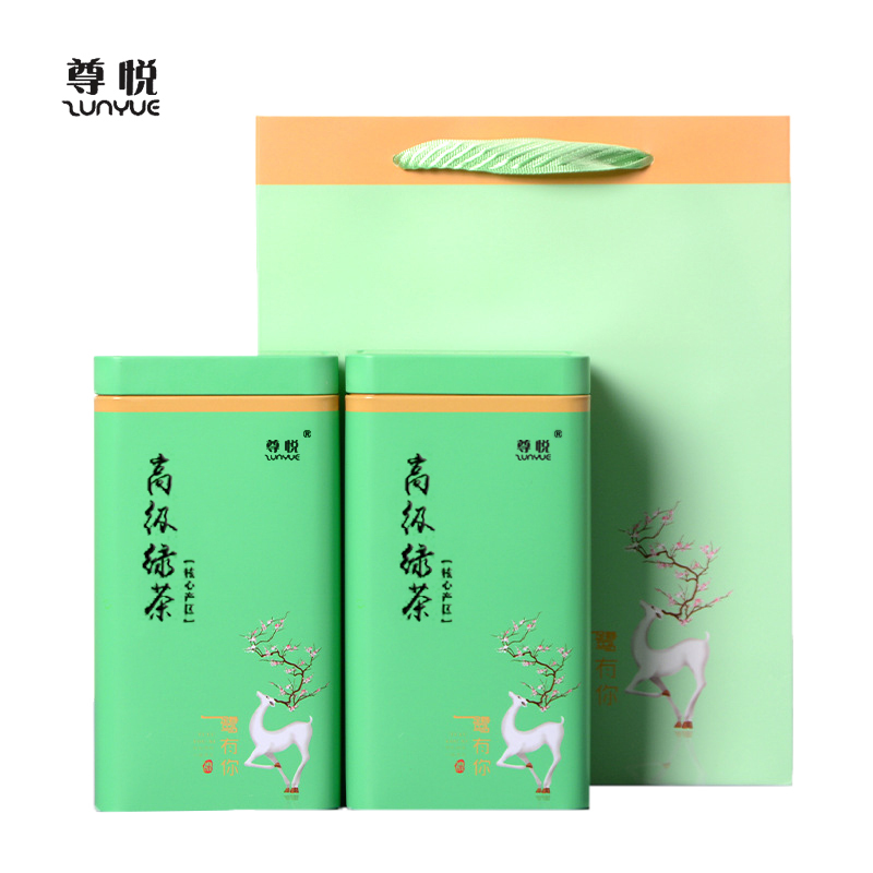 尊悦 绿茶礼盒 250克×2罐 盒
