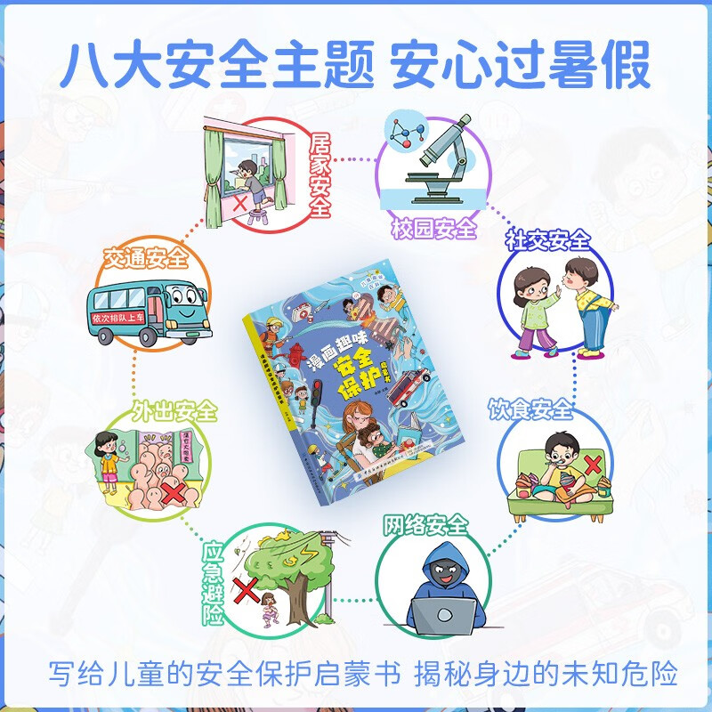 [精装2册]漫画趣味女孩成长+安全保护 [正版]抖音同款漫画趣味女孩成长安全保护启蒙书科普类知识绘本自控力社交力儿童全套高清大图