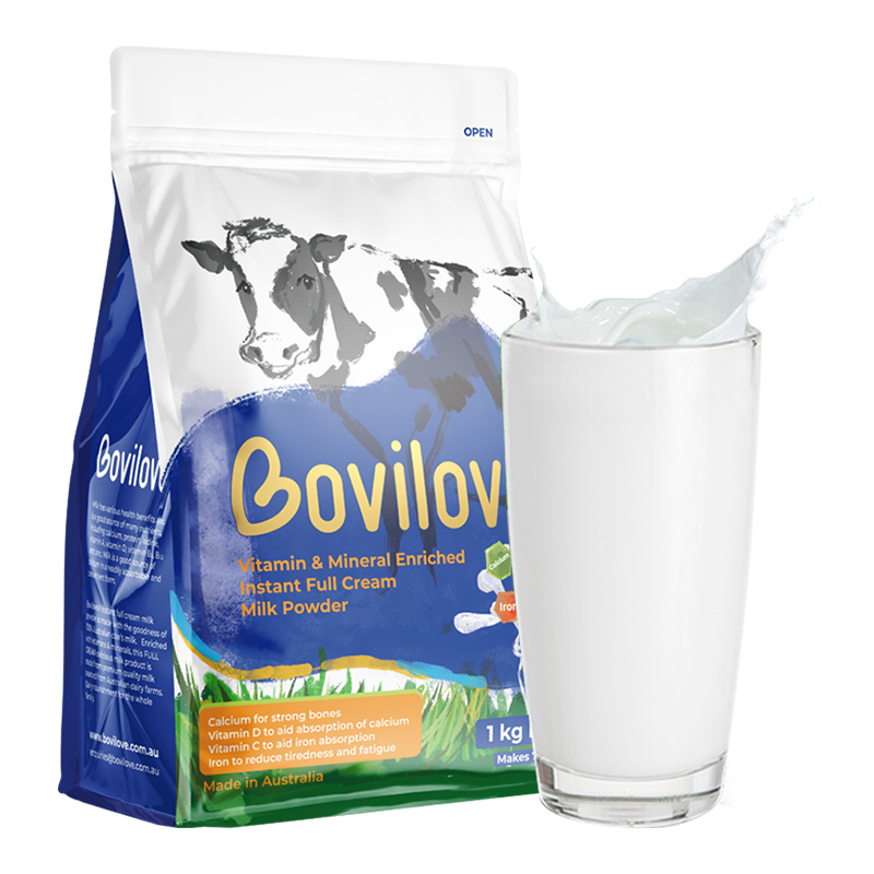 澳洲发/3袋装-Bovilove贝爱嘉进口全脂成人奶粉1kg/袋装 澳洲进口多维高钙儿童学生青少年男女牛奶粉高清大图