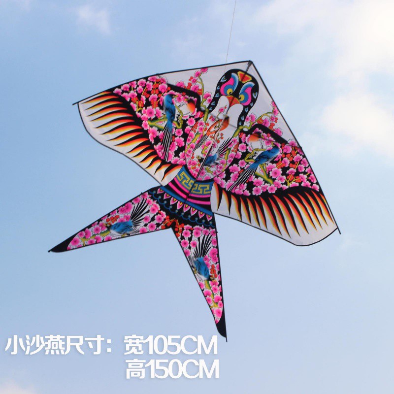 潍坊风筝 沙燕风筝 大型风筝 微风易飞成人儿童卡通好飞 保飞创意 三维工匠 大沙燕28双摇把白轮1000米高清大图