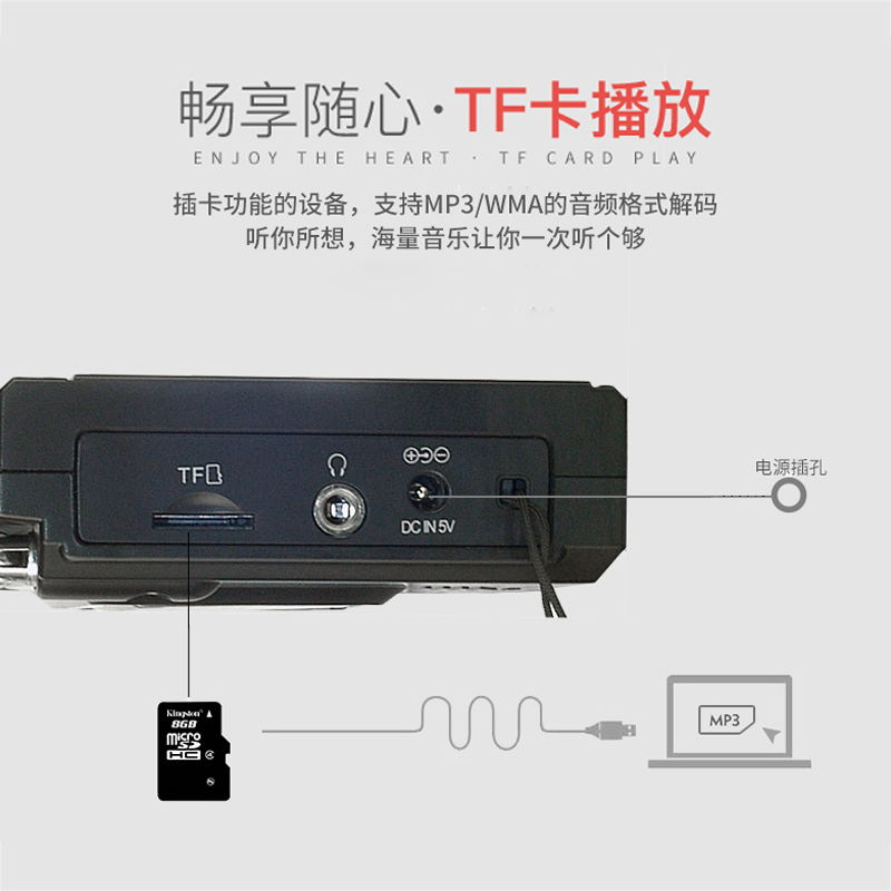 PANDA/熊猫6121全波段多波段收音机老人便携式半导体广播复古老年人迷你插卡音箱MP3播放器