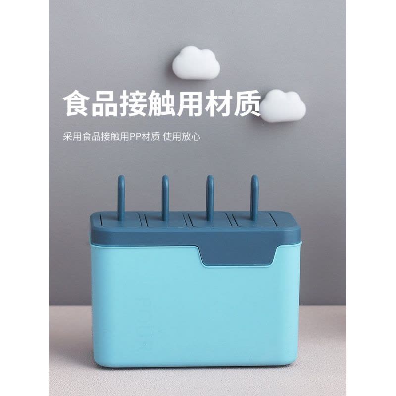 冰棍模具家用冰格自制做冰糕冰块制冰盒冰淇淋的模具冻雪糕的磨具 敬平 冰棍模具[蓝色]+冰袋1包图片