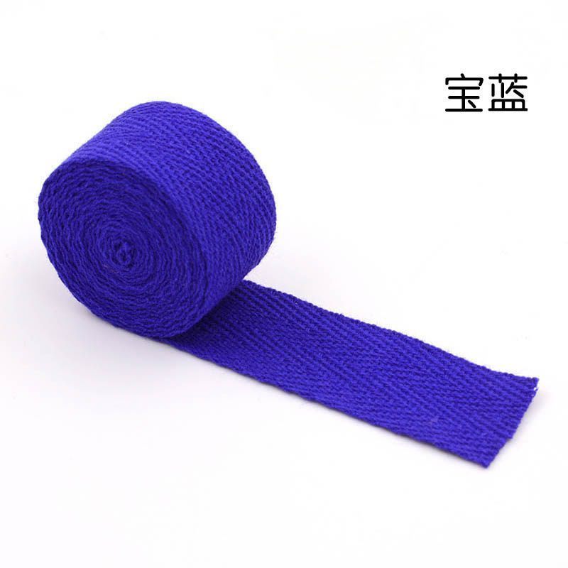 2cm彩色棉纱人字带织带棉布带手工包边带滚边带绑带包背包带子 宝蓝【10米】