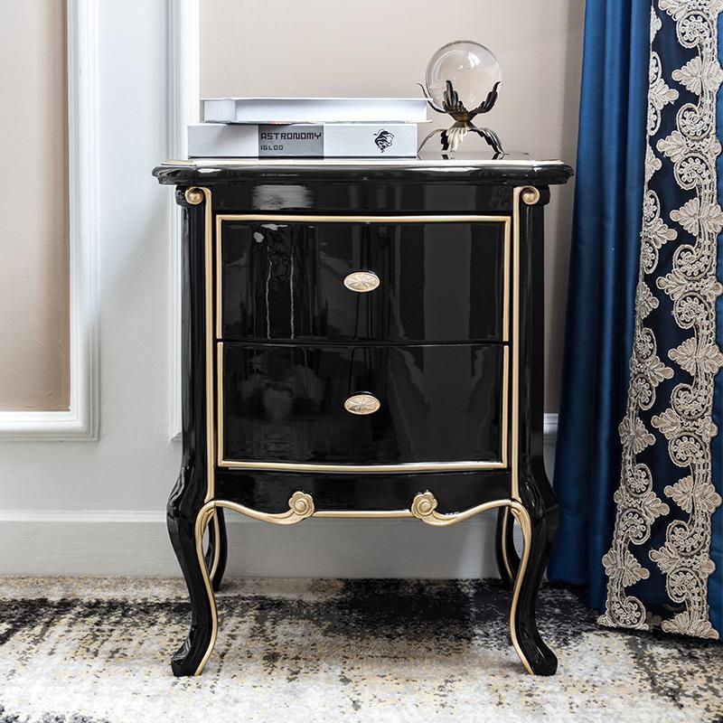 简欧床头柜经济小户型4050cm床边柜欧式收纳柜法式小矮柜定制