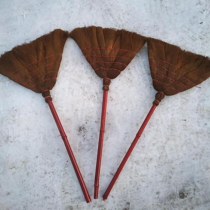 扫把全长80厘米 工匠师椰棕扫把扫地神器山棕笤帚棕榈扫帚不粘头发