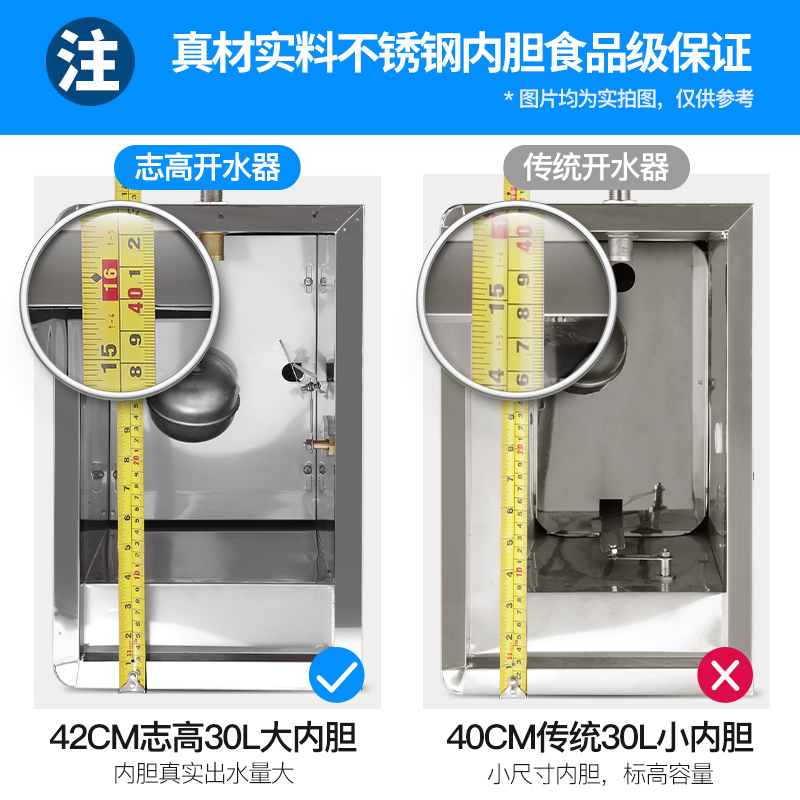 [精选]志高开水器商用全自动过滤大容量开水机热水器饭店烧水器电热水箱 9kw数显款过滤发泡-380V高清大图