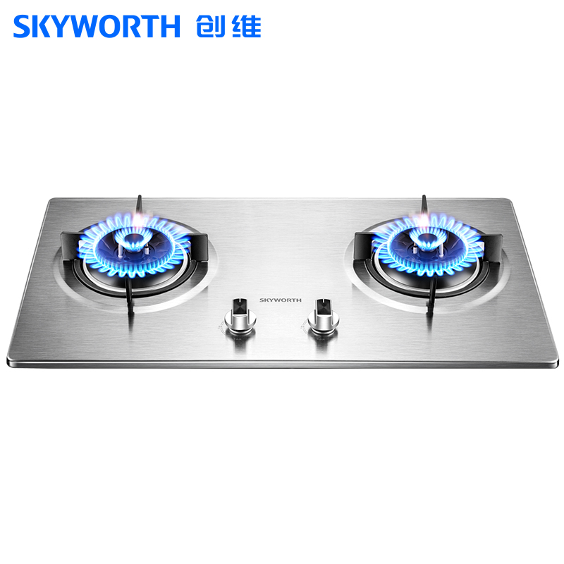 创维(SKYWORTH)燃气灶 煤气灶双灶 嵌入式灶具 家用 不锈钢 液化气 Z2A(20Y)