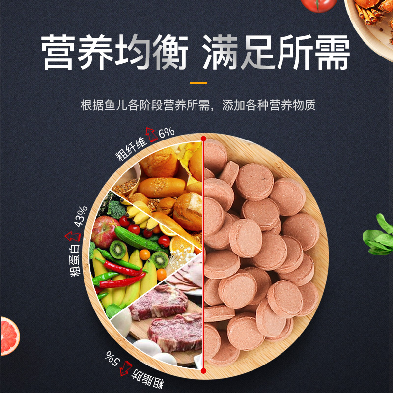 YEE小型鱼贴片鱼食孔雀鱼饲料热带鱼金鱼灯鱼饲料通用型小型鱼粮高清大图