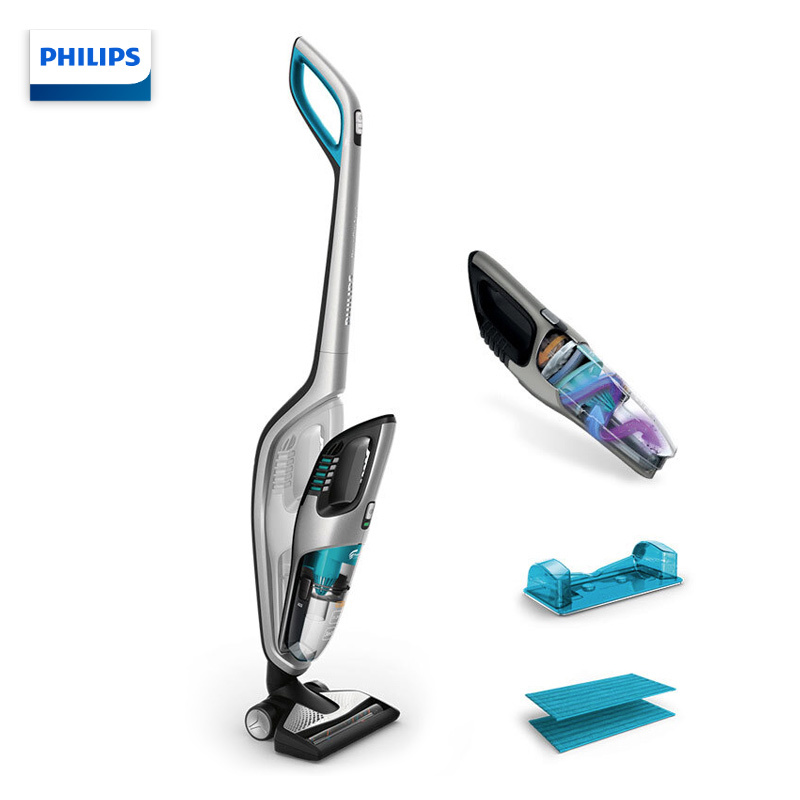 飞利浦PHILIPS手持立式无线吸尘器除螨功能家用扫地湿拖一体机充电式持久电力吸尘器FC6407