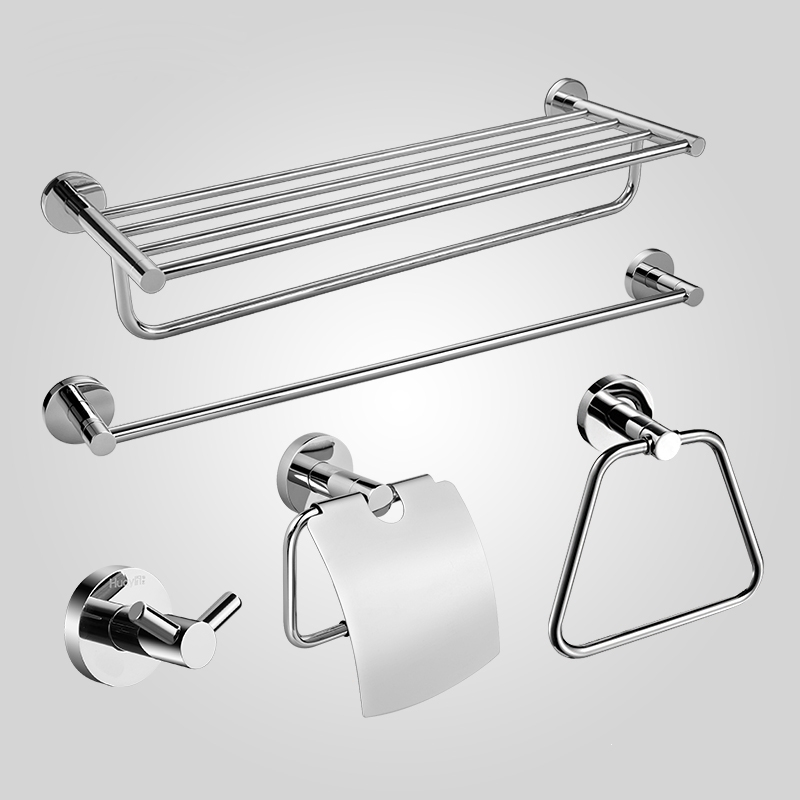 卫浴浴室置物架符象卫生间浴巾架单毛巾杆卫浴五金挂件套装