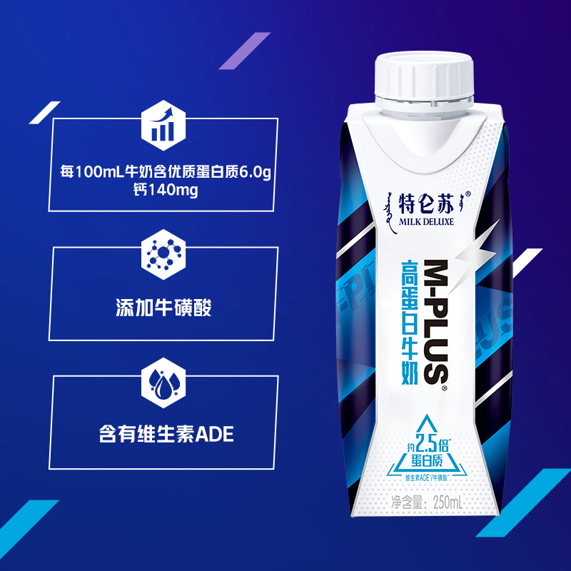 蒙牛 特仑苏 M-PLUS 高蛋白牛奶 梦幻盖 250mlx10盒