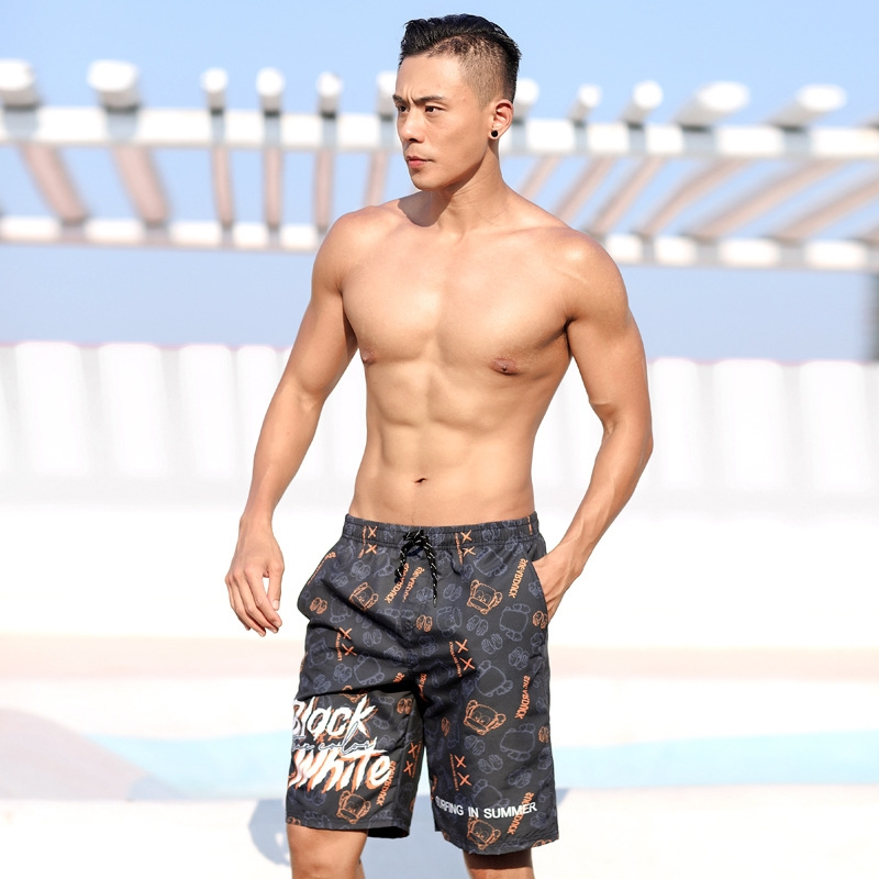 沙滩裤男士可下水速干宽松款大码泳裤男泡温泉度假游泳短裤