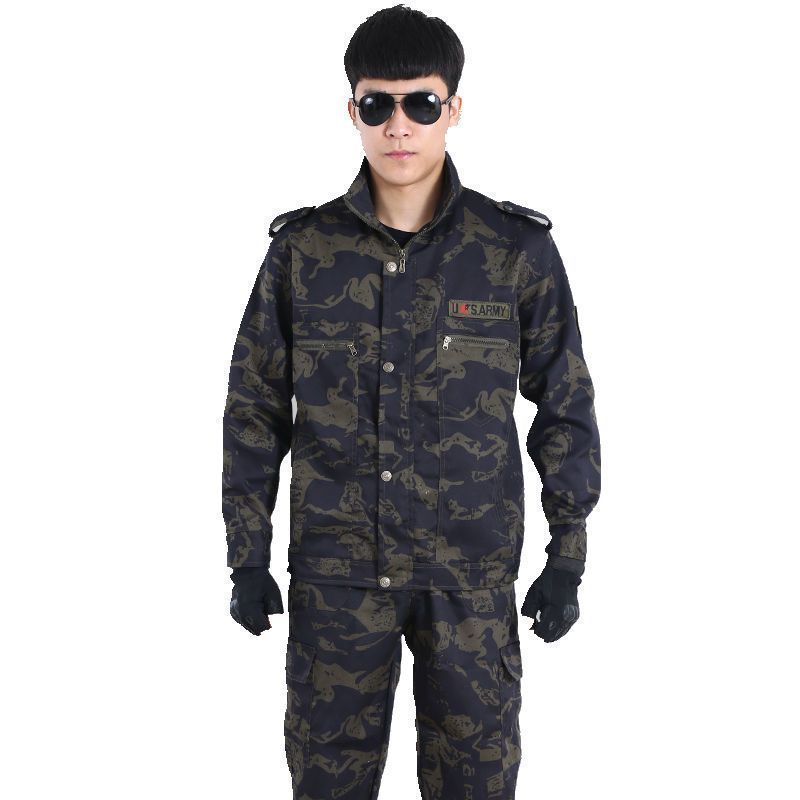 迷彩服套装男工作服男士迷彩服外套焊工劳保服套装军迷作训军训服威珺