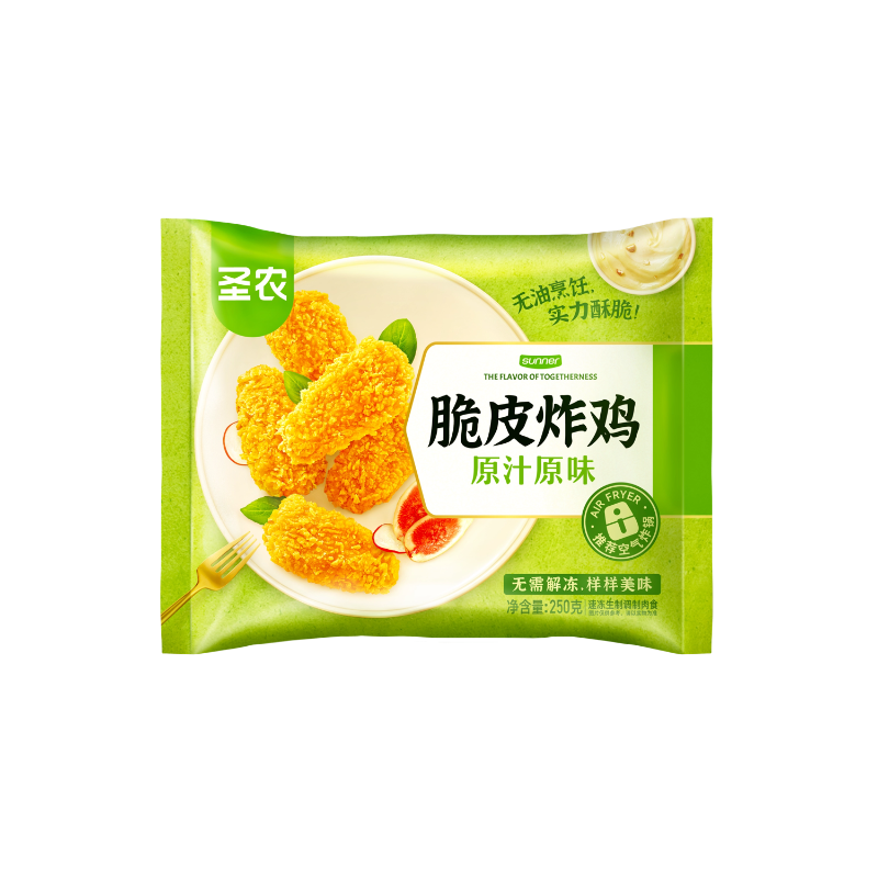 【苏鲜生推荐】圣农 脆皮炸鸡(原汁原味)0.25kg*6