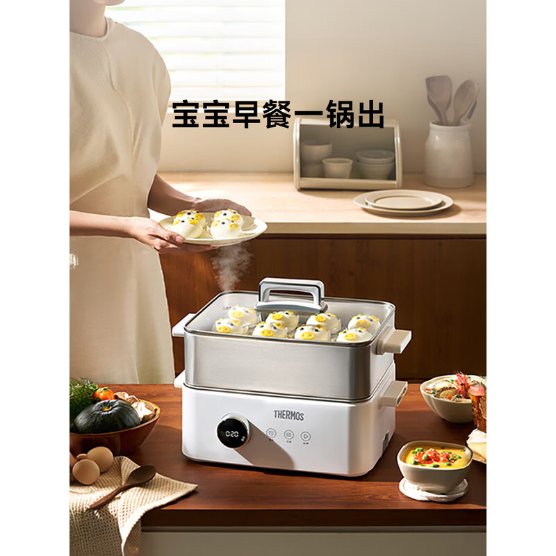 膳魔师液体加热器(多功能电蒸锅)EHA-4416E白色1800W高清大图