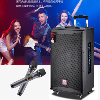 MALONE曼龙音响M-15 15寸三分频户外高端拉杆音响 防干扰 教学婚庆广场舞吉他弹唱乐队演出K歌音响 配两个话筒