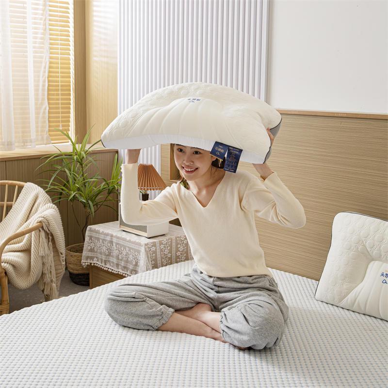 南方生活按摩枕头枕芯护颈椎助睡眠乳胶枕单人成人家用单只装防螨抑菌