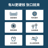 先锋(SINGFUN)落地扇遥控电风扇定时左右摇头智能语音控制三档调节办公室大风力台式立式风扇DLD-D18
