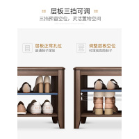 洛港 鞋柜家用门口实木室内好看收纳省空间多层经济型简易可坐放鞋架子