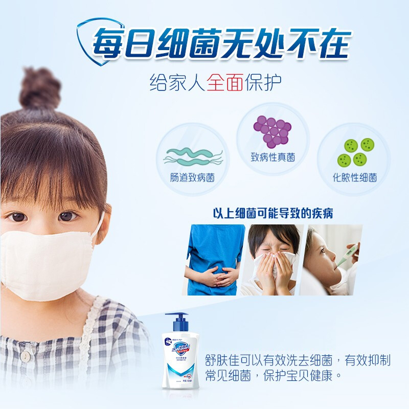 舒肤佳 纯白清香型健康抑菌洗手液225ml 24瓶/箱