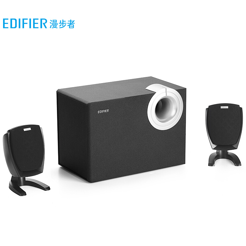 漫步者(EDIFIER) R201T06 2.1声道 电脑音箱 黑色多媒体音箱 音响