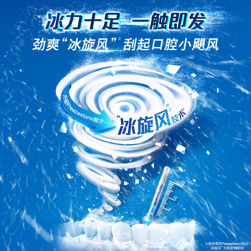 高露洁(Colgate) 冰爽三重薄荷牙膏 清新口气高清大图