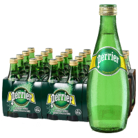 Perrier 巴黎水 含气天然矿泉水（原味） 玻璃瓶装 330ML*24瓶/箱装 法国进口气泡水晒单图