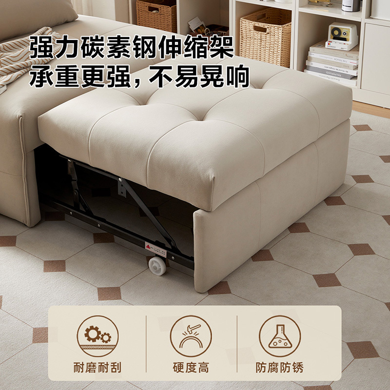 全友家居布艺沙发床现代简约单人可伸缩客厅卧室休闲单人椅