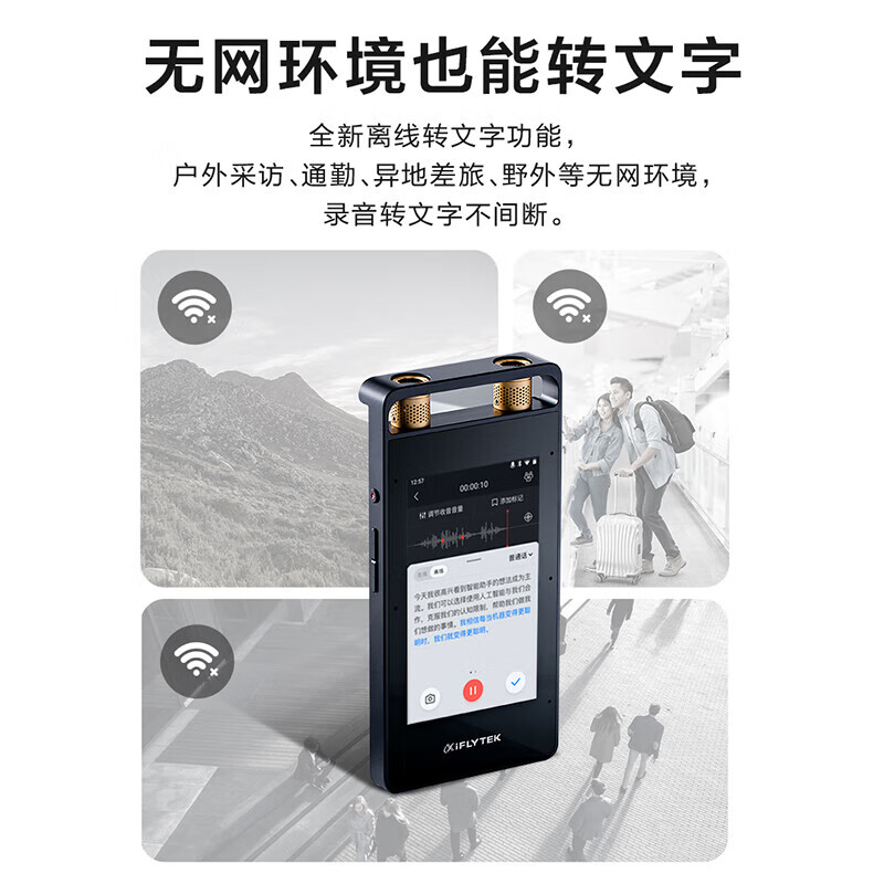 科大讯飞(iFLYTEK) 智能录音笔 SR502T 星火版 星空灰 32G+10G云存储 专业录音高清降噪高清大图