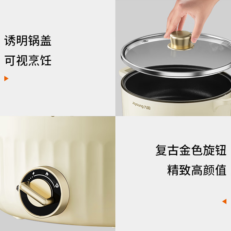 九阳 Joyoung 家用大容量高效多功能电火锅 3L HG30-G668高清大图