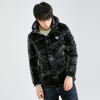 雪中飞亮面羽绒服男短款年新款加厚保暖冬装帅气潮流外套