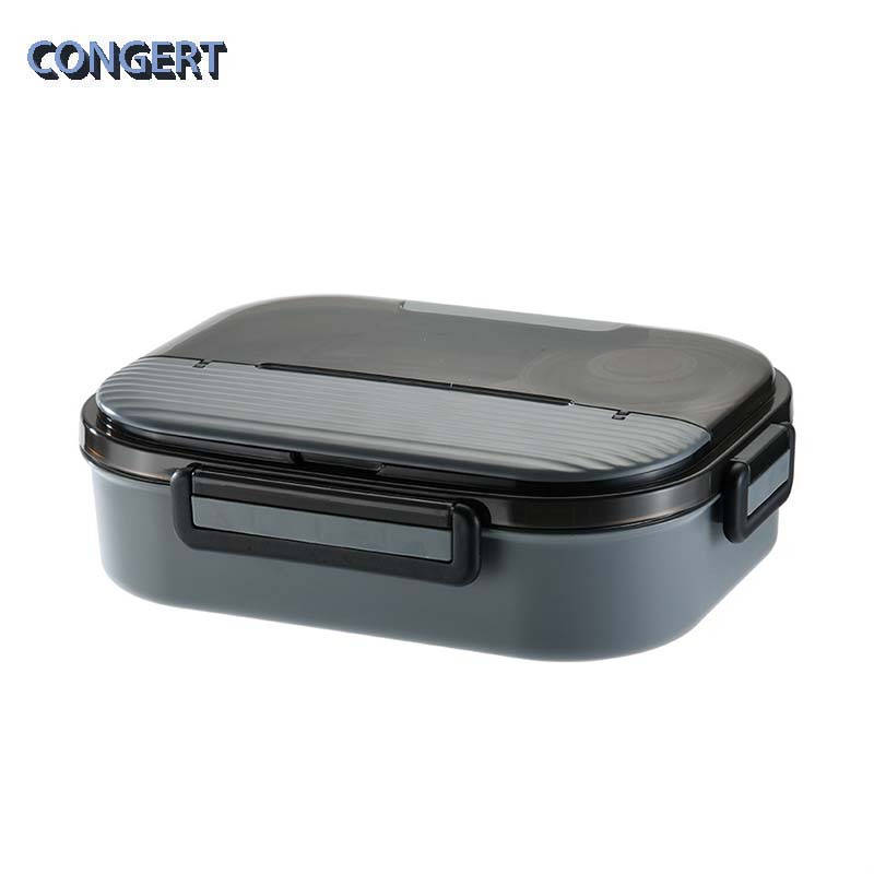 CONGERT 便当盒 四格+餐具+碗+袋 套