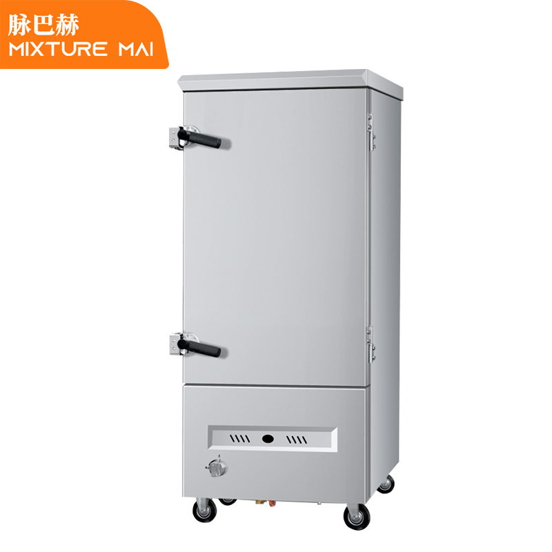 脉巴赫 燃气款6盘电蒸箱商用蒸饭柜饭店食堂不锈钢大容量蒸饭机包子馒头蒸包炉蒸饭车MBH-RX-6