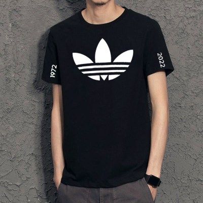 阿迪达斯三叶草白色短袖男2022夏季新款运动服宽松半袖T恤HC7167