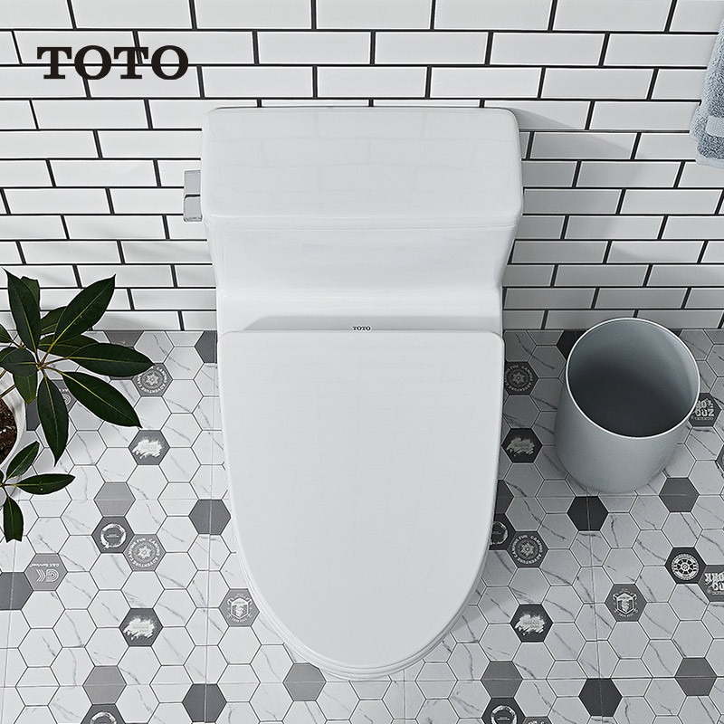 TOTO卫浴 超漩式冲水马桶 智洁釉面连体3.8L节水坐便器CW188REB