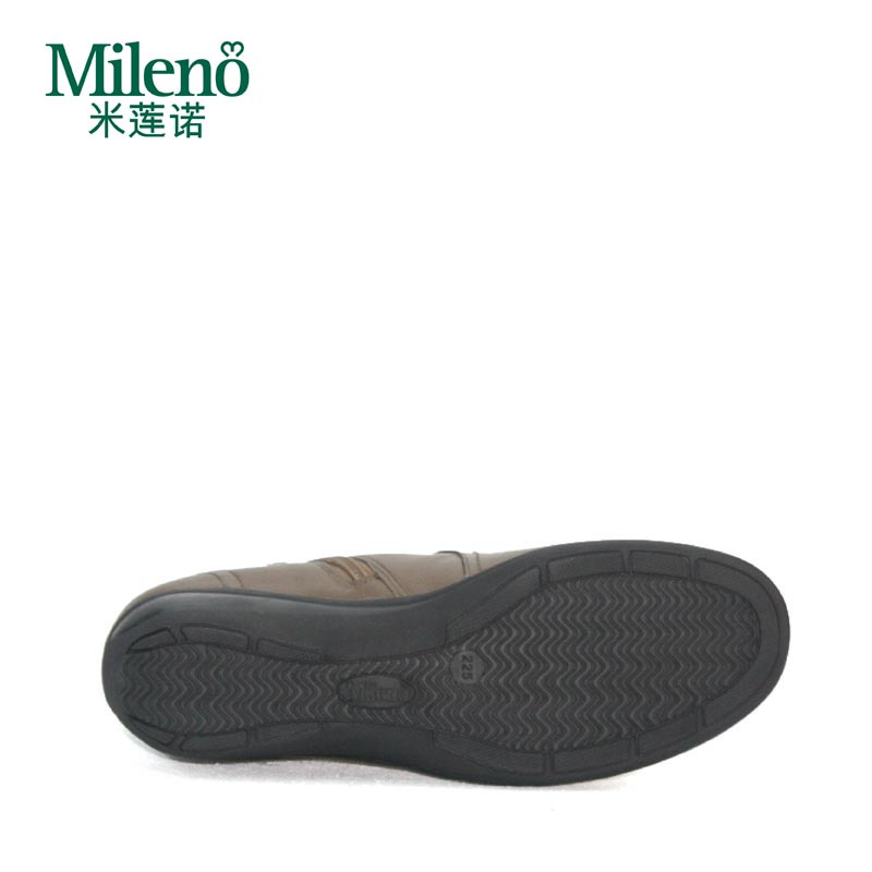 Mileno/米莲诺冬季牛皮坡跟妈妈短靴休闲健康舒适短靴M144562