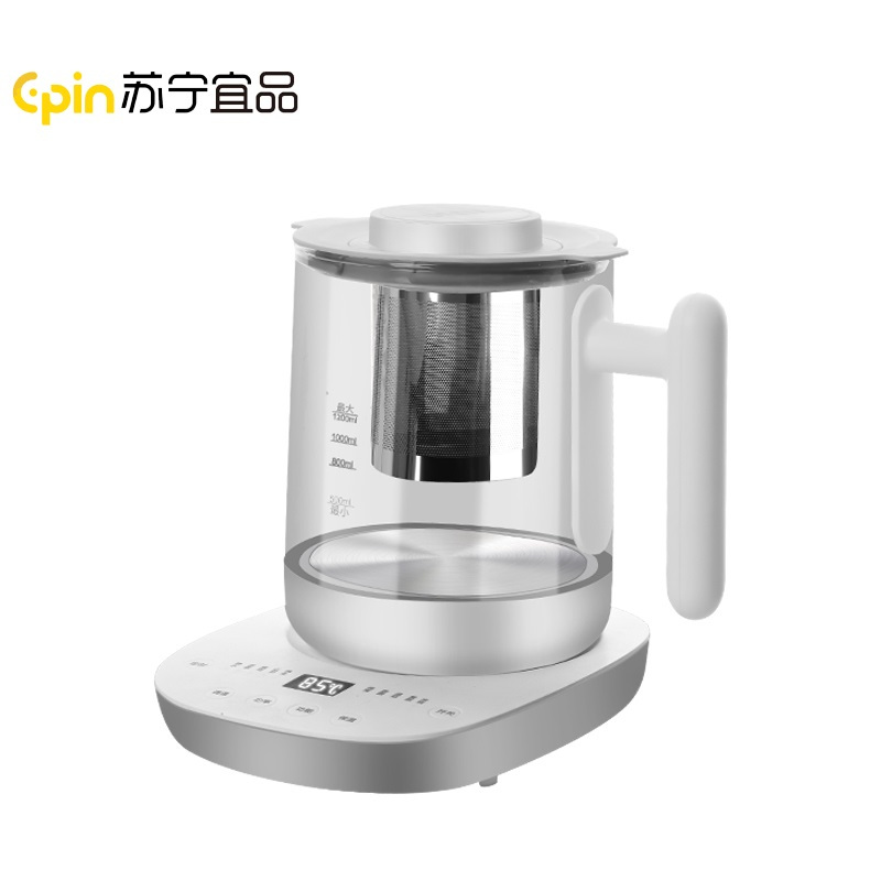 苏宁宜品养生壶全自动加厚玻璃养身花茶壶家用小型烧水壶多功能办公室煮茶器电热水壶/高配