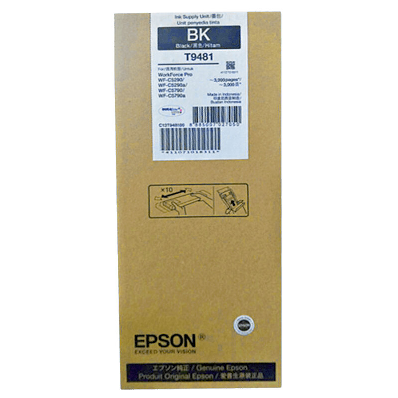 墨粉/硒鼓/油墨 爱普生/EPSON T9481BK 墨盒 标准版 3000页 1支高清大图